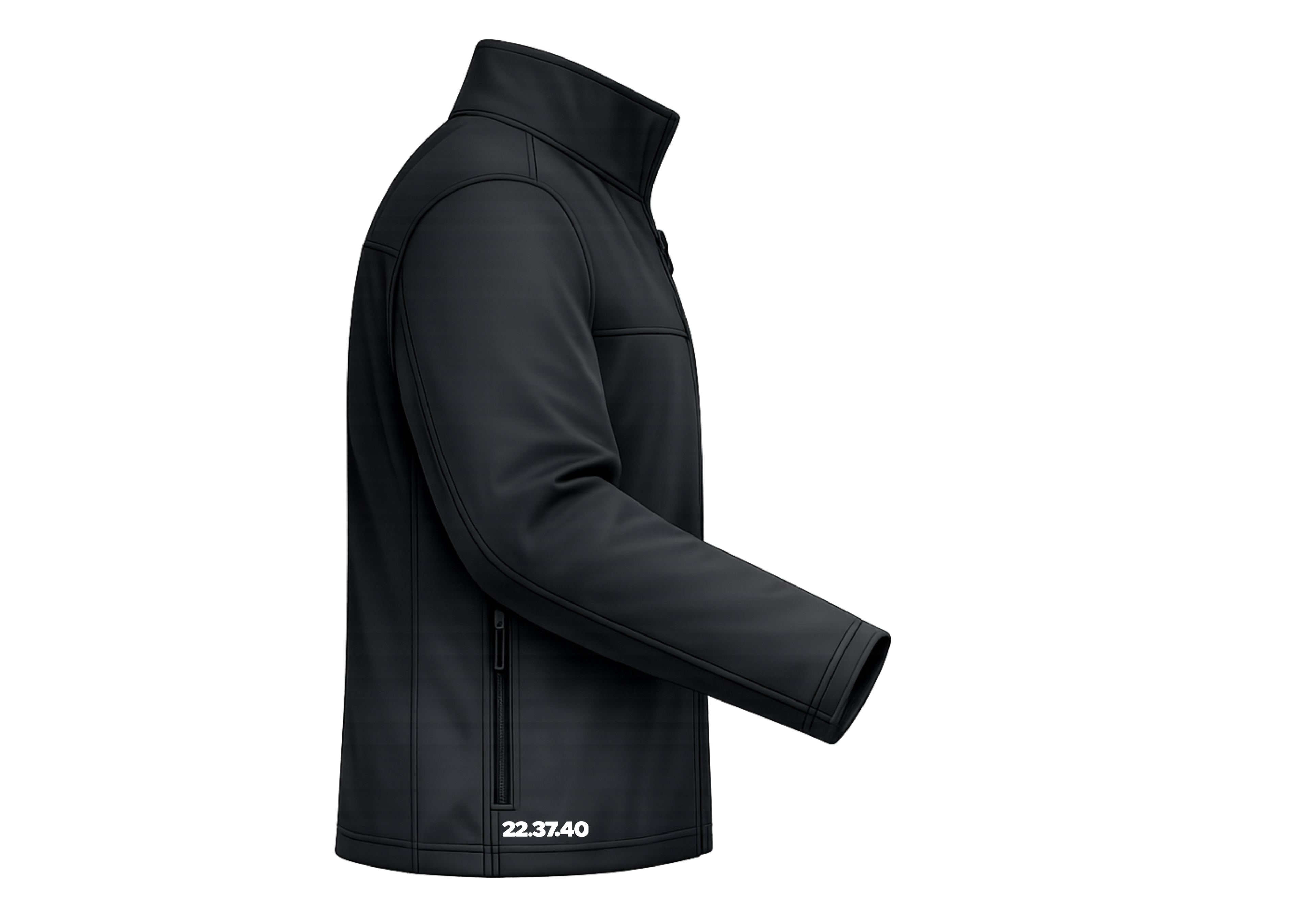 USO. Brand Apparel Men's Premium Polyester Full Zip Up Jacket – Smooth Face, Brushed Back Black