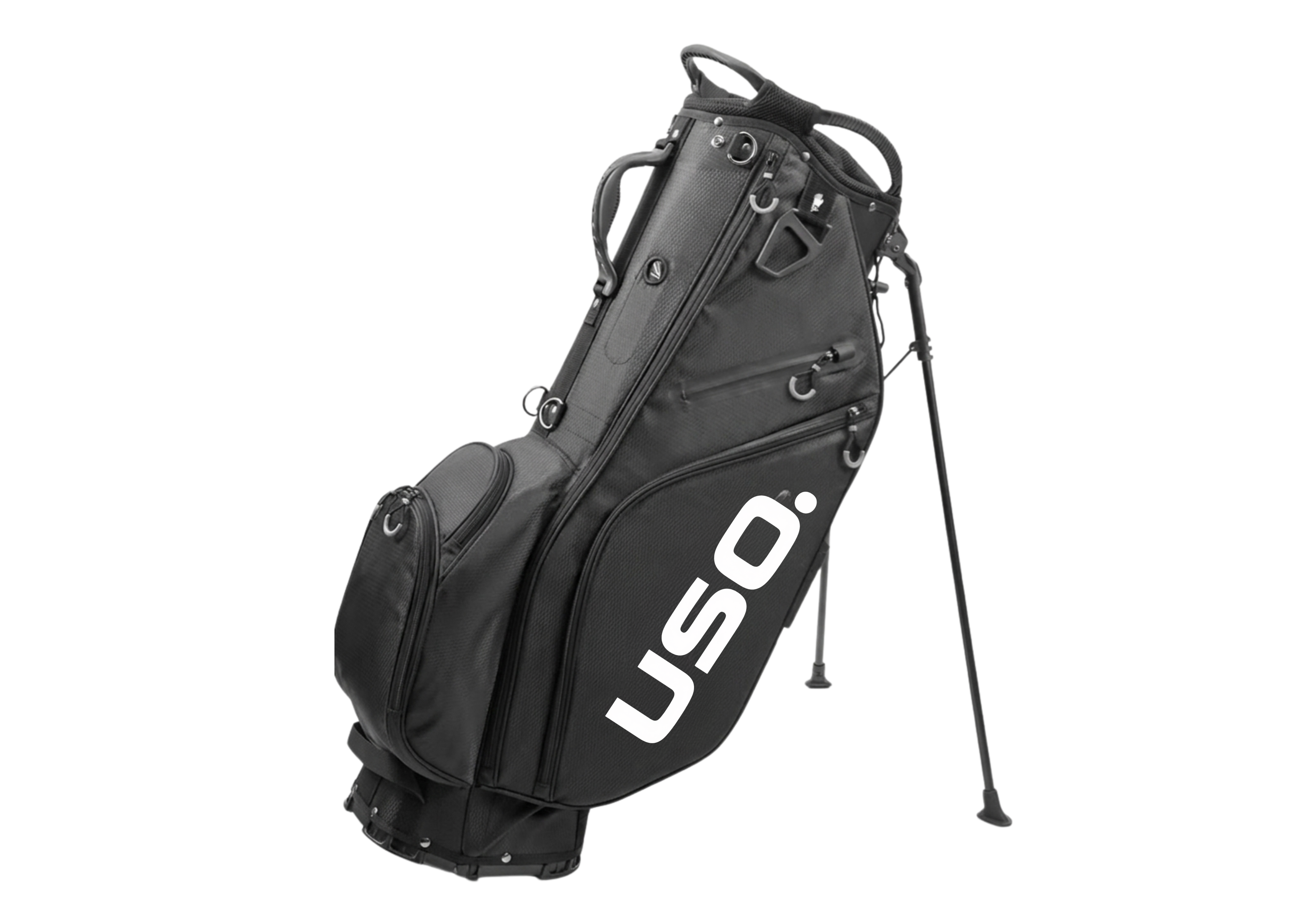 USO. Branded Item. USO. Elite Logo Premium Stand Golf Bag-Lightweight Black Performance Design Carry System