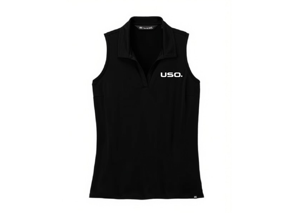 USO. Branded Apparel. USO. Elite High Performance Sleeveless Tank Top-Black Technical Athletic Fit